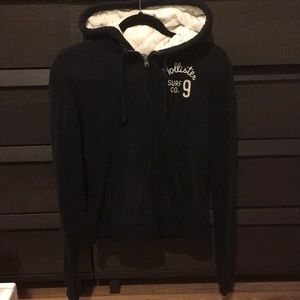 Navy Hollister zip up hoodie